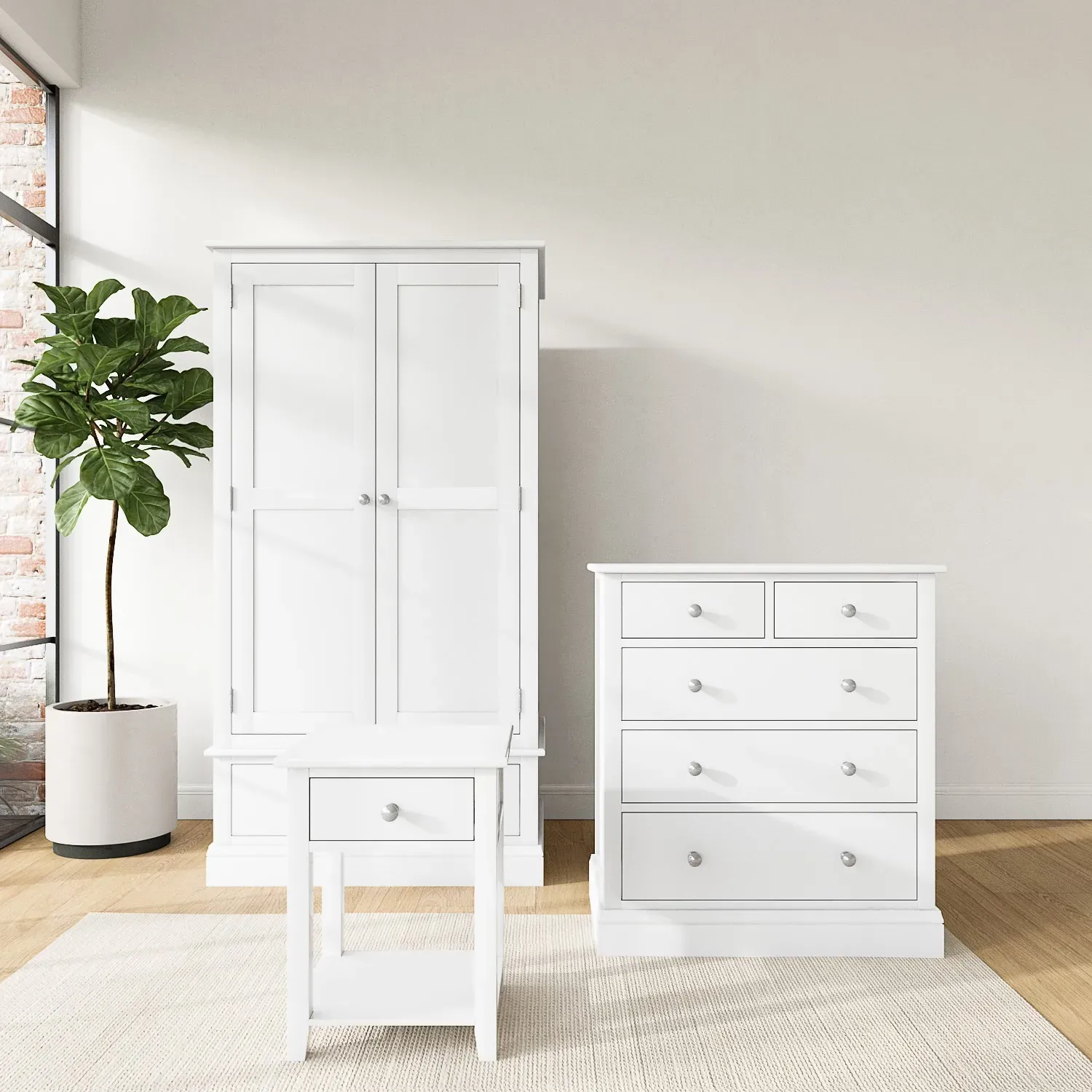 Stunning 3 piece bedroom furniture set white for your room