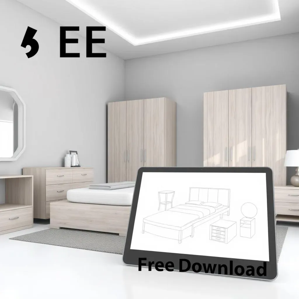 Ultimate Bedroom Furniture 3D Model Free Download