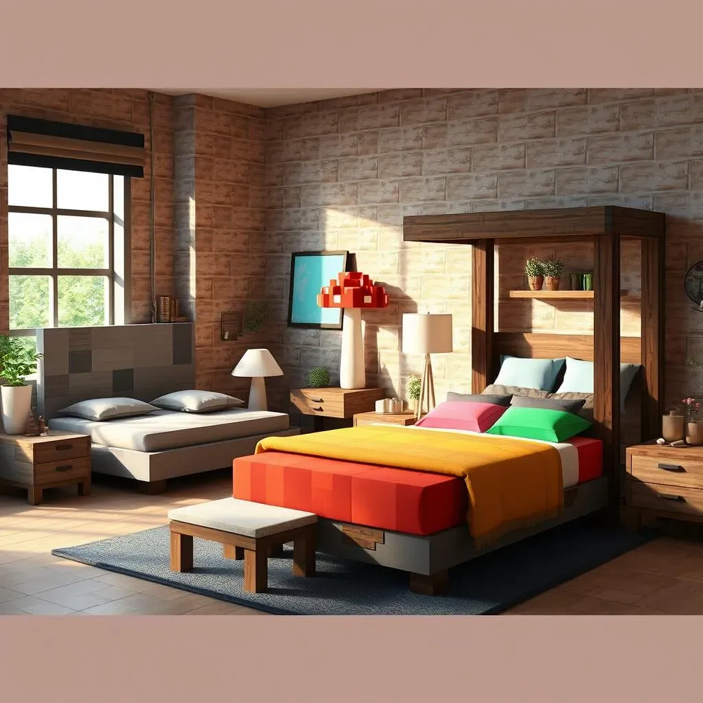 Cool Minecraft Bedroom Furniture: Beds and Beyond