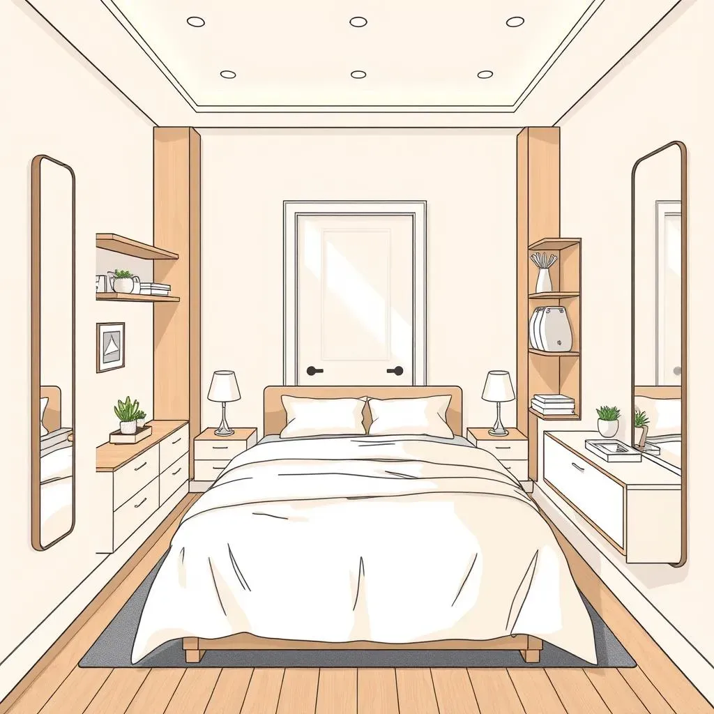 Smallest Bedroom, King Bed: Making it Work
