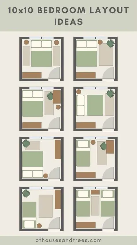 Smart Bed Placement in Your 9x9 Bedroom Layout