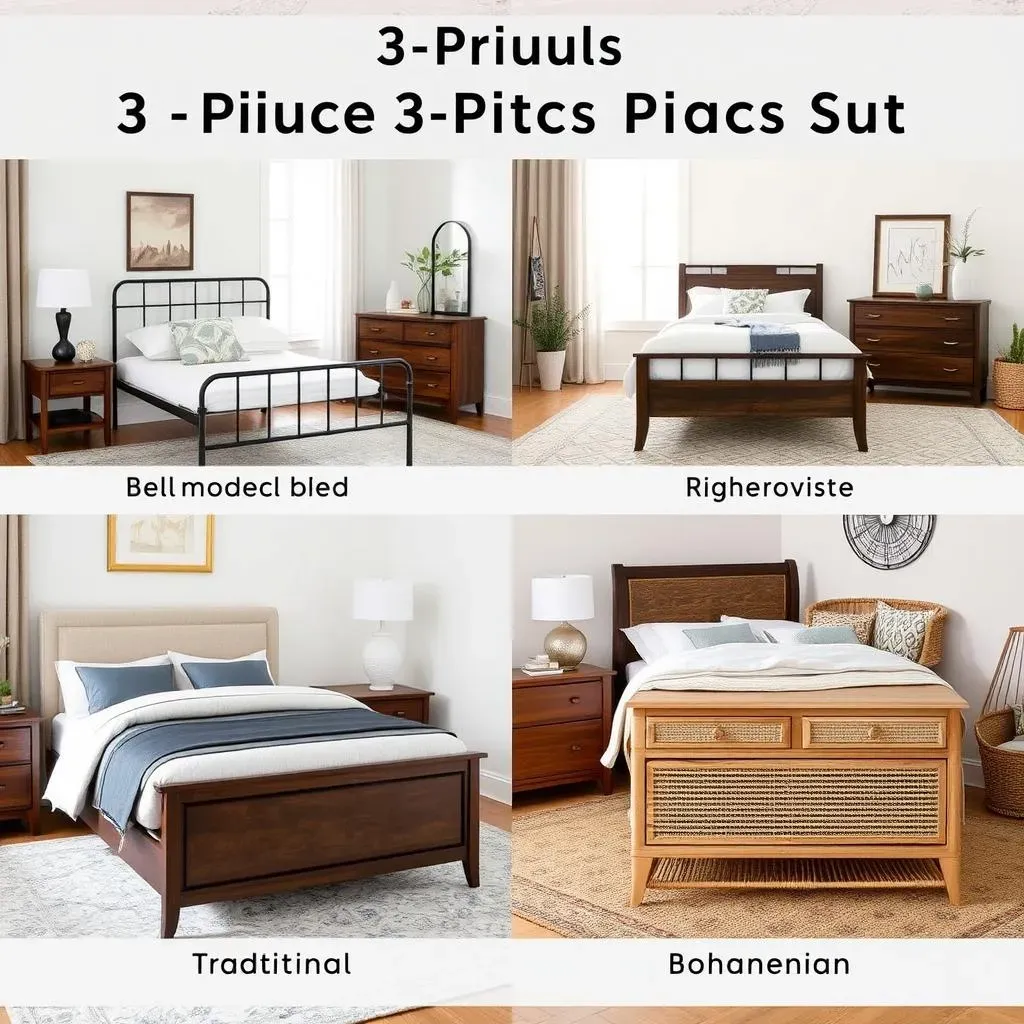 Styles and Materials for Your Bedroom Furniture 3 Piece Set